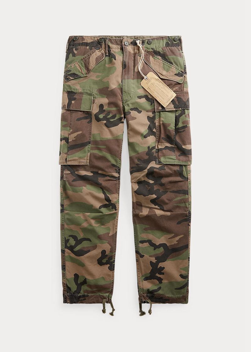 RRL パンツ メンズ オリーブ Camo Ripstop Cargo NVXEA8461